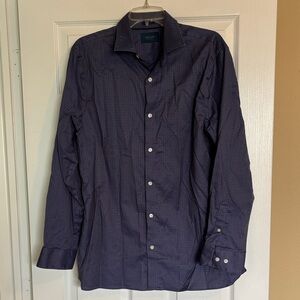 Fairlane men’s blue long sleeve button down shirt size large